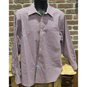 Mens Izod Button Down Shirt - Long Sleeve - Size Large 16 1/2, 34/35 Stretch